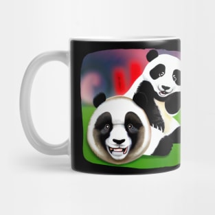 Aliens Panda Smilling Mug